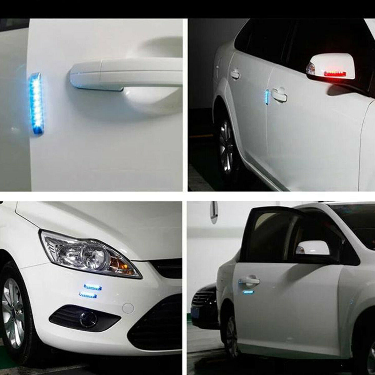 Wireless Car Solar LED Strobe Warning 7 Light Emergency Side Signal Blinker Auto