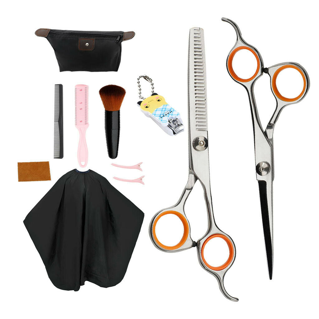 Hair Cutting Scissors Set and Accessories Cutting/Thinning for Men Women A