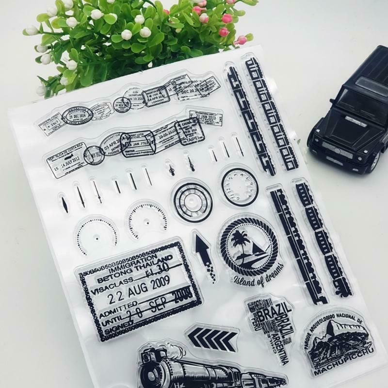 Train Silicone Clear Seal Stamp DIY Scrapbooking Embossing Photo Album Decor