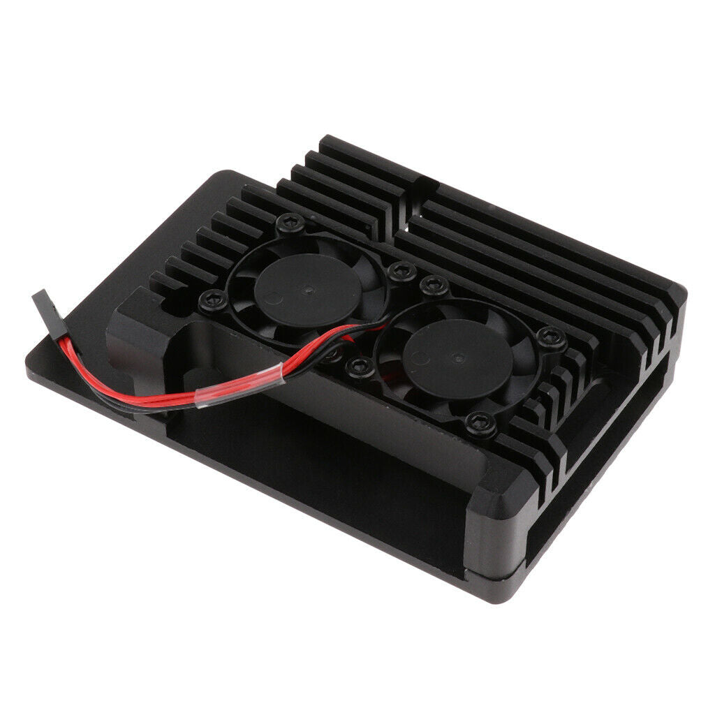 Raspberry Pi Case, Raspberry Pi Metal Case with Dual Fan Aluminium Alloy,