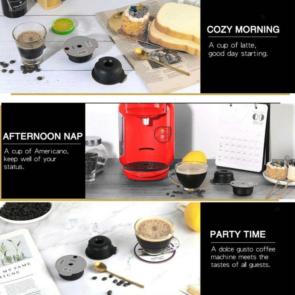 Reusable Coffee Capsule Pod Cup Slicone Lid Fits for Bosch  Machine 180ml