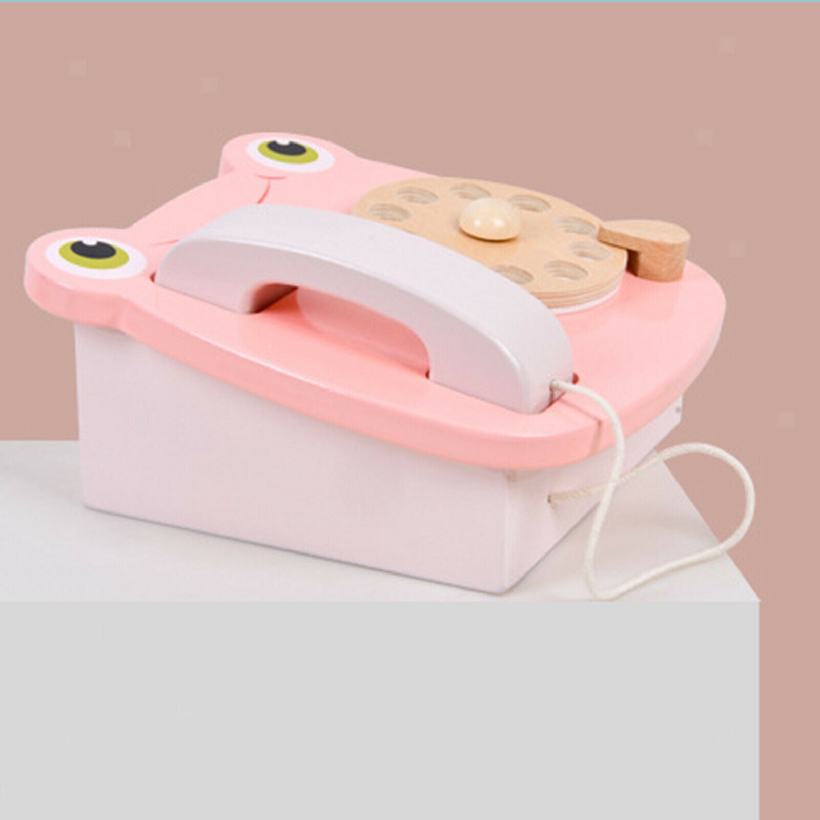 Wooden Frog Telephone Emotion Cultivation Phone Game Toys Kids Pretend Play