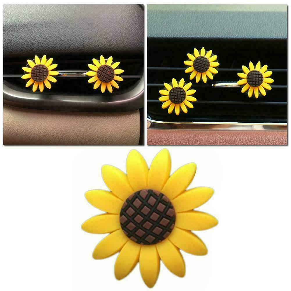 1Pc Car Accessories Air Freshener Cute Sunflower Scent Interior Diffuser