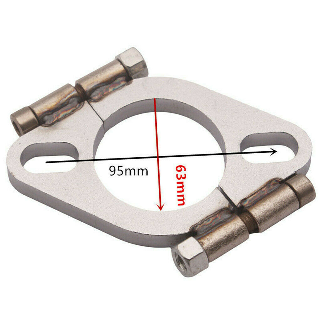 2.5in Mild Steel Exhaust Split Flange Flat Oval Replacement for Car Vehicle