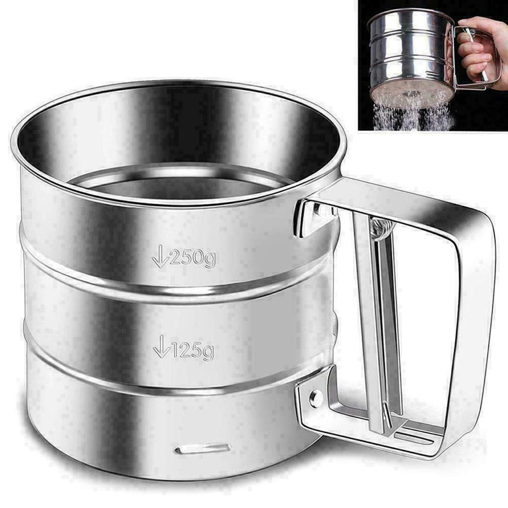Steel Semi - Automatic Hand - Held Flour Sieve Powder T6C8 D4P5 I9E7