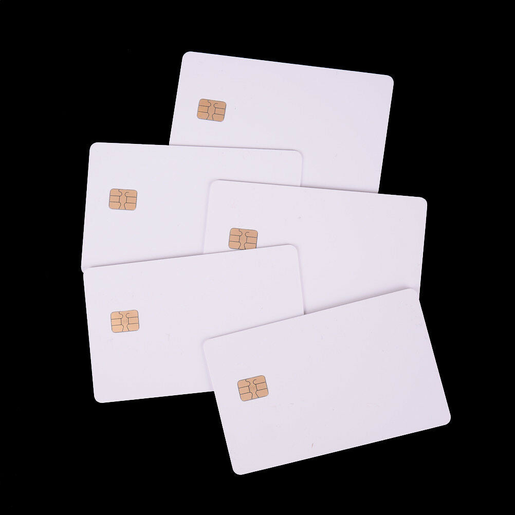 5X ISO PVC IC With SLE4442 Chip Blank Smart Card Contact IC Card Safety Wh.l8
