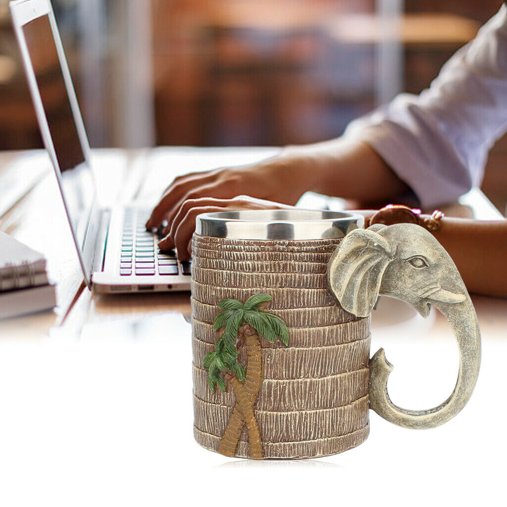 Wooden Barrel-Beer Mug 600ML Wood Stainless Steel Cup Wall Cocktail Mug