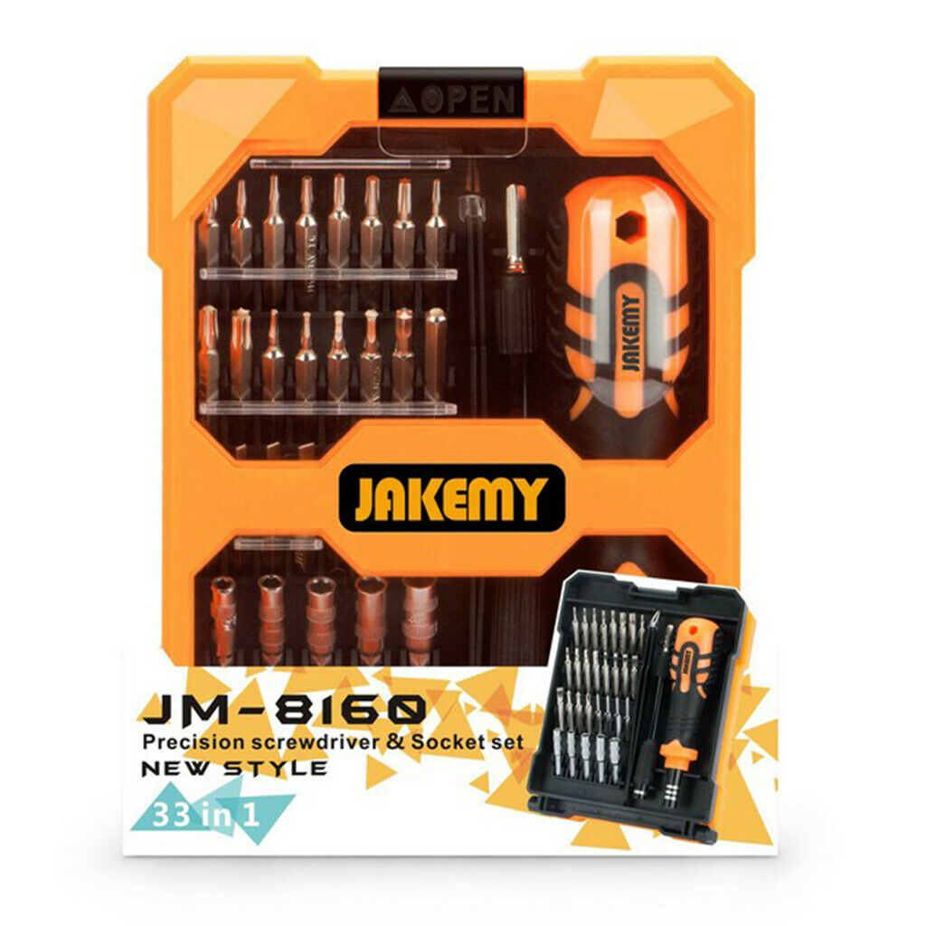 33 in 1 Portable Screwdriver Set w/ Case Smartphone Watch Jewelry Repair Kit
