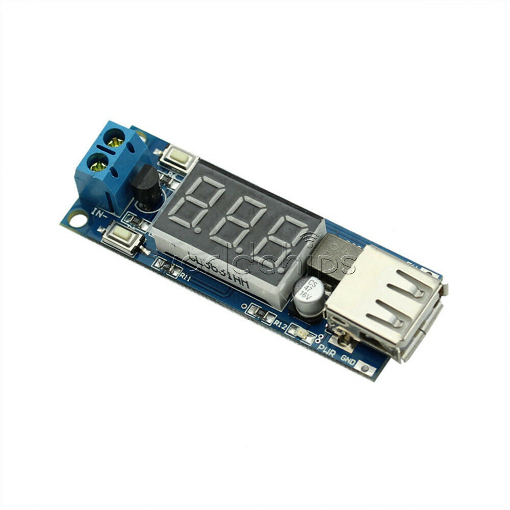 2 in1 4.5-40V DC To 5V 2A USB Charger DC-DC Step-Down Converter Voltmeter Module