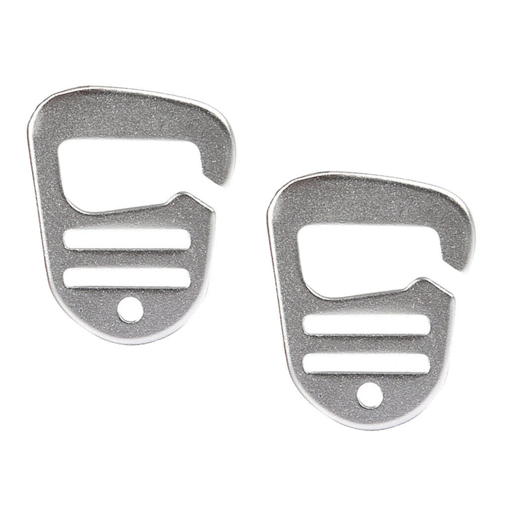2pcs G Shape Snap Hooks Carabiner Clip Belt Clip Belt Buckles for Backpack
