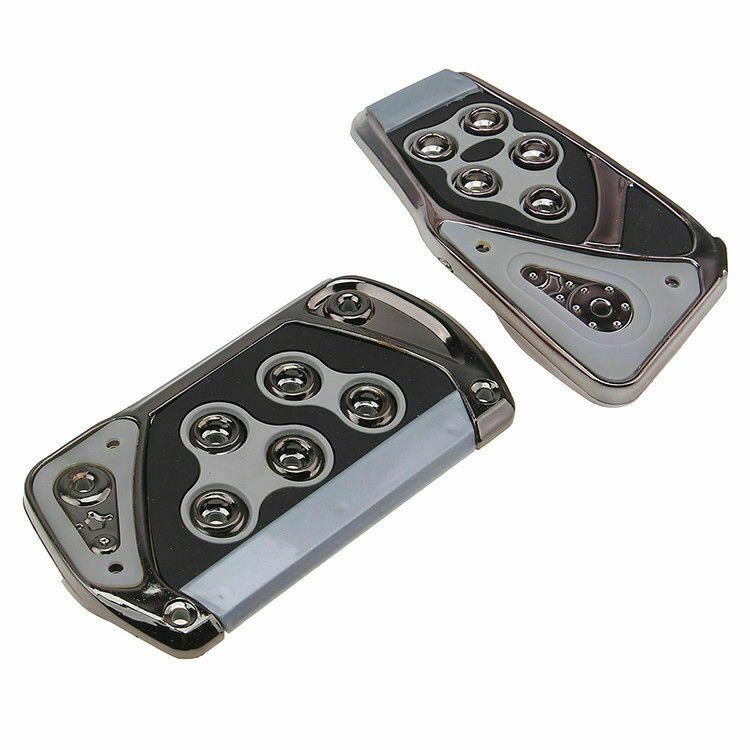 Sports Accelerator Car Brake Pad Pedals Covers Universal Fit Automatic AT Grey