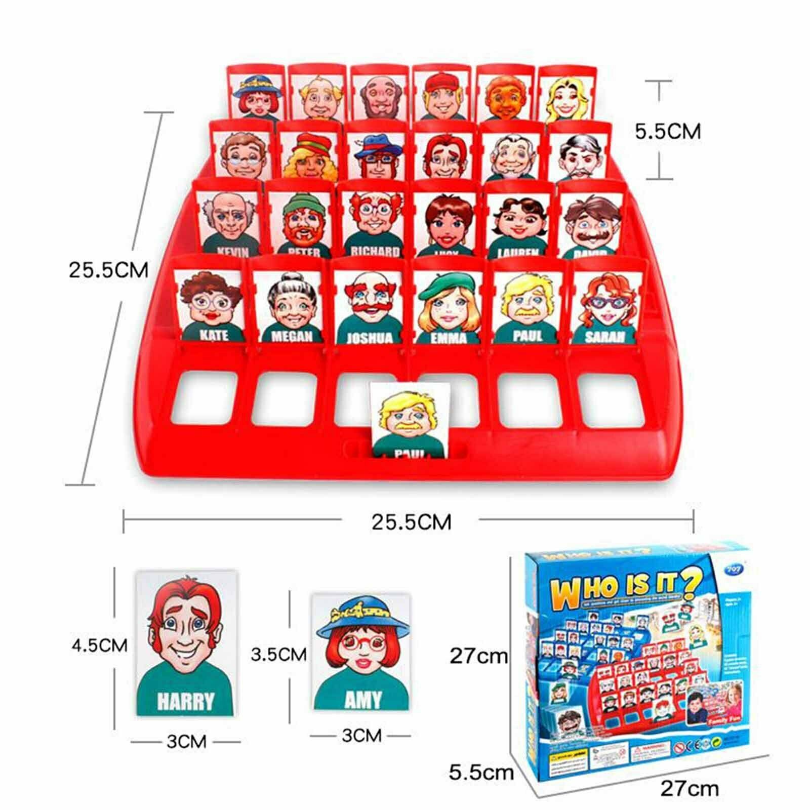 Portable Fun Indoor Who Is It Board Game Kids Children Adults Travel Party