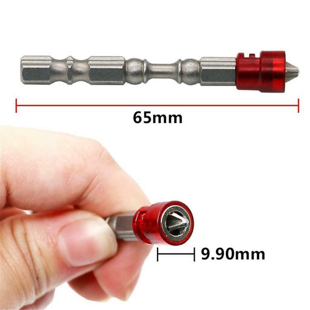 Magnetic Power Screwdriver Bit Set Cross Head Hex Shank Driver Bits 65mm Length