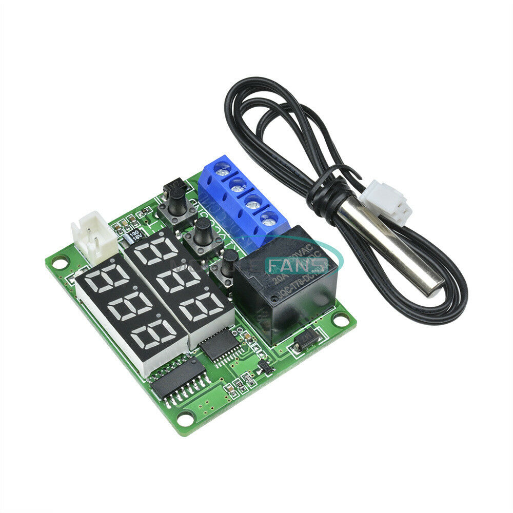 DC 12V Relay Dual LED Digital Thermostat Temperature Control Switch Sensor