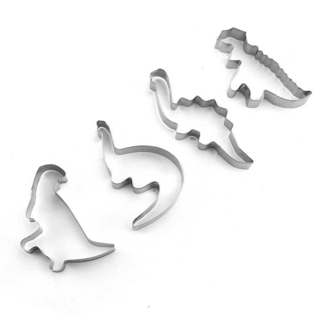 4Pcs/set Dinosaur Shape Cookies Cake Mould Mold Cookie Cutter Baking Mold Tools