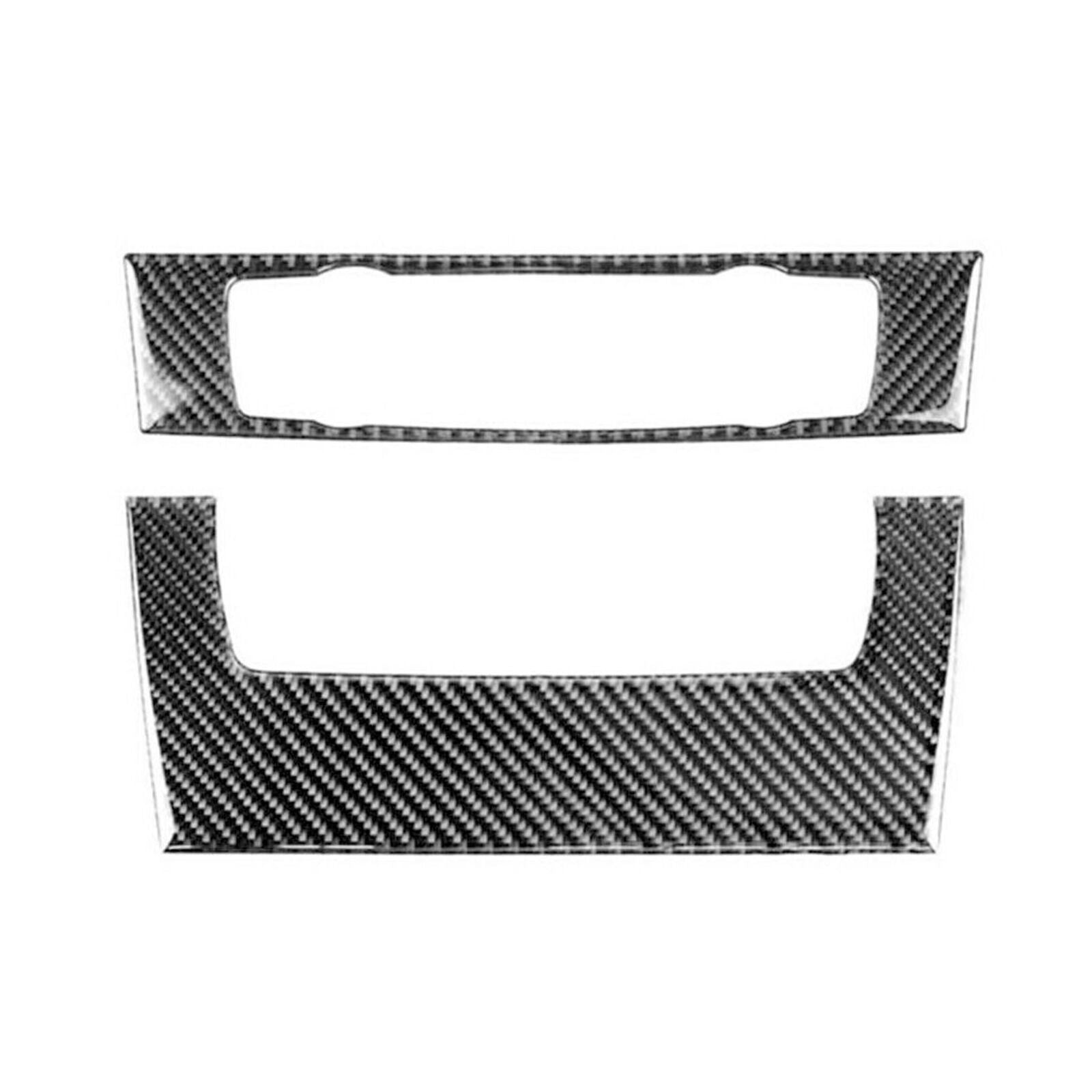 Carbon Fiber Interior CD Control Panel Cover Trim For BMW E90 E92 E93 2005-12