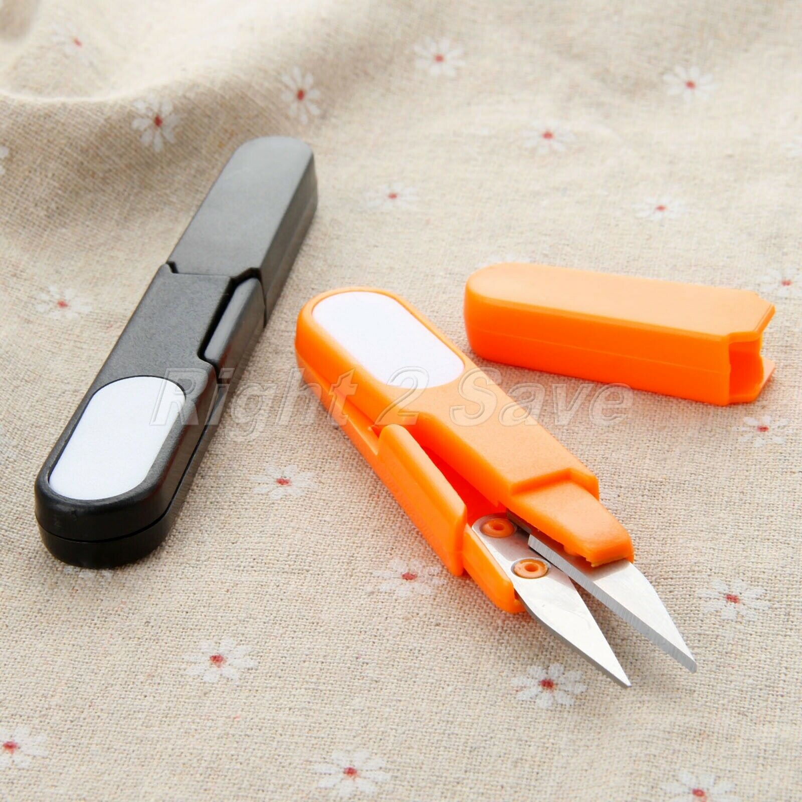 1pc U Shape Cross Stitch Scissor W Lid Portable Embroidery Sewing Thread Cutter