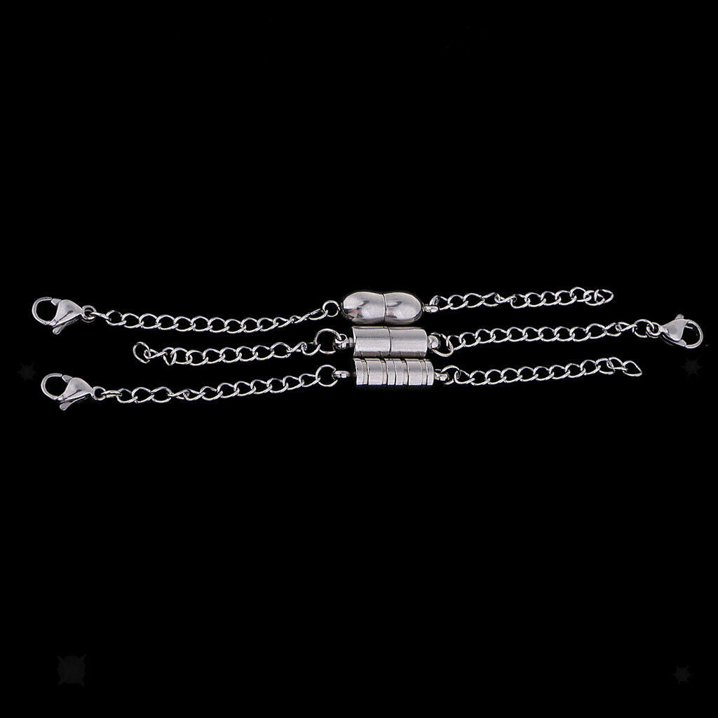3pcs  Clasps with Chain for DIY Necklace Bracelet Jewelry Making