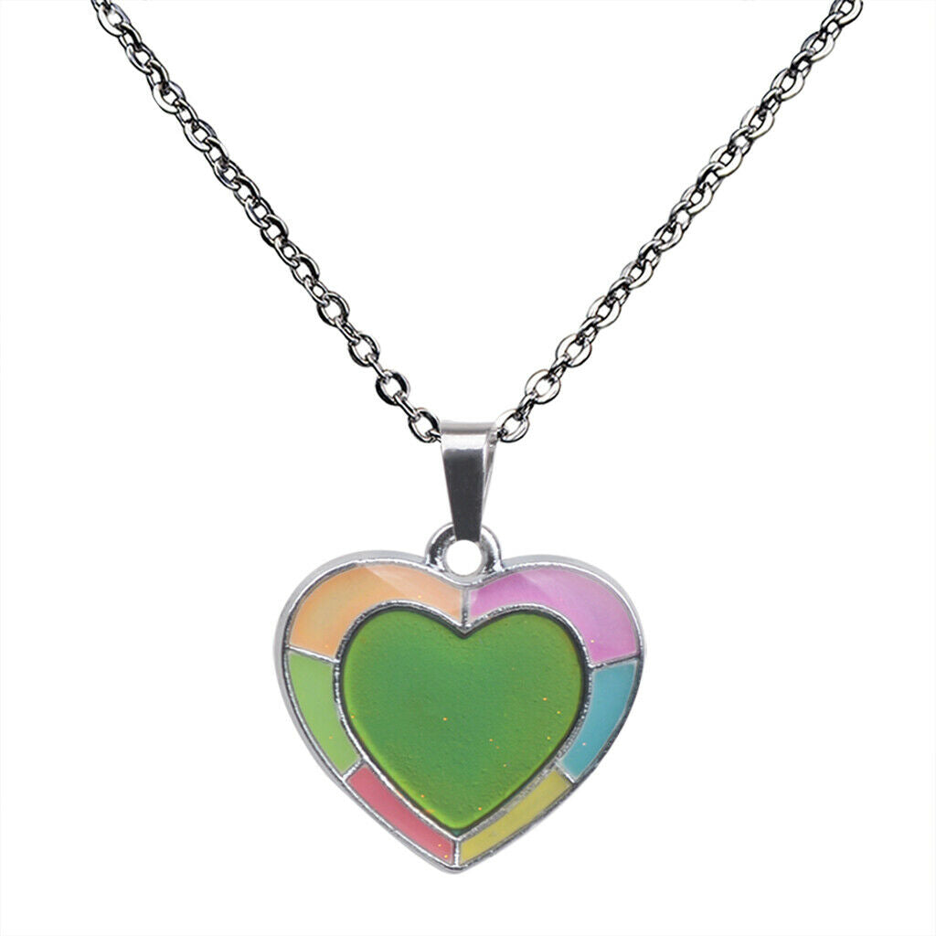 Fashion Color-changing Mood Necklace Glow in Dark Girl Lover Birthday Gift