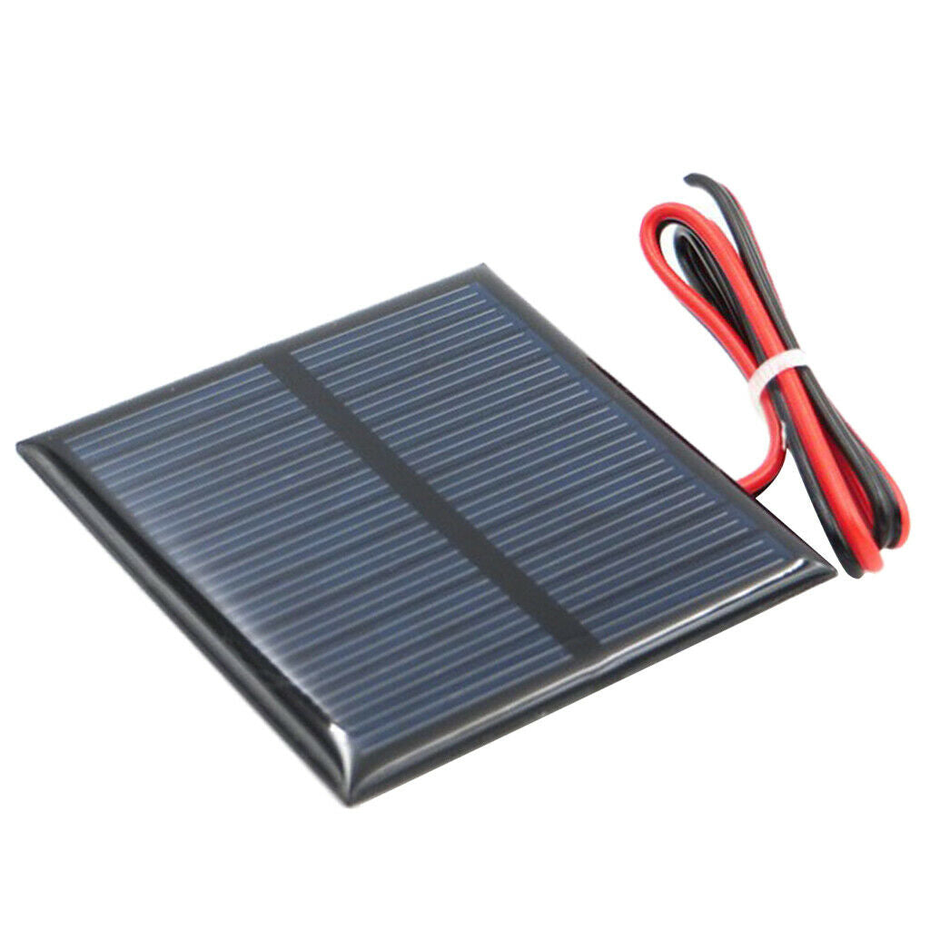 5x DIY Mini Solar Panel Charger for Garden Lights Cable 5.5V 80mA 60x60mm