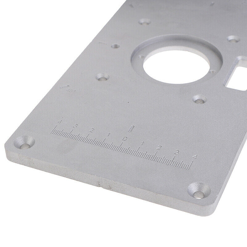 Aluminum Router Table Insert Plate 235 x 120 x 8mm With Ring For Woodworking XC
