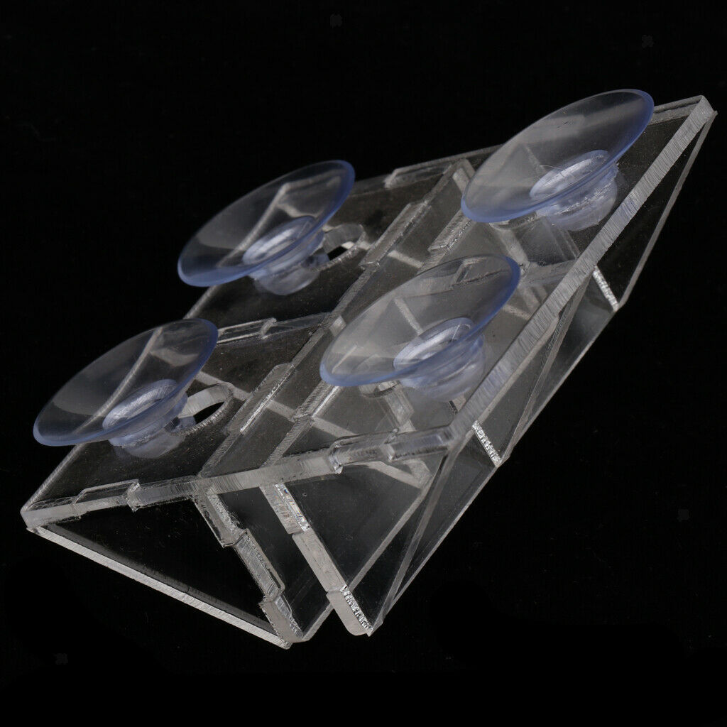 Enhanced Aquarium Fish Tank Acrylic Sucker Clip Divider Sheet Holder Clear