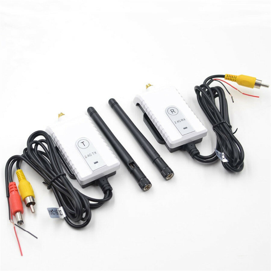 Durable 2.4G Wireless AV Cable Transmitter Receiver Kit for Car Vedio Moniter