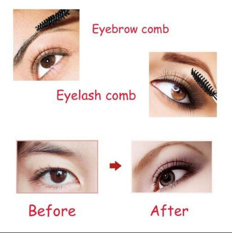 10PCS Disposable Makeup Tool Oblique Design Rotate Eyelash brush Cosmetic New