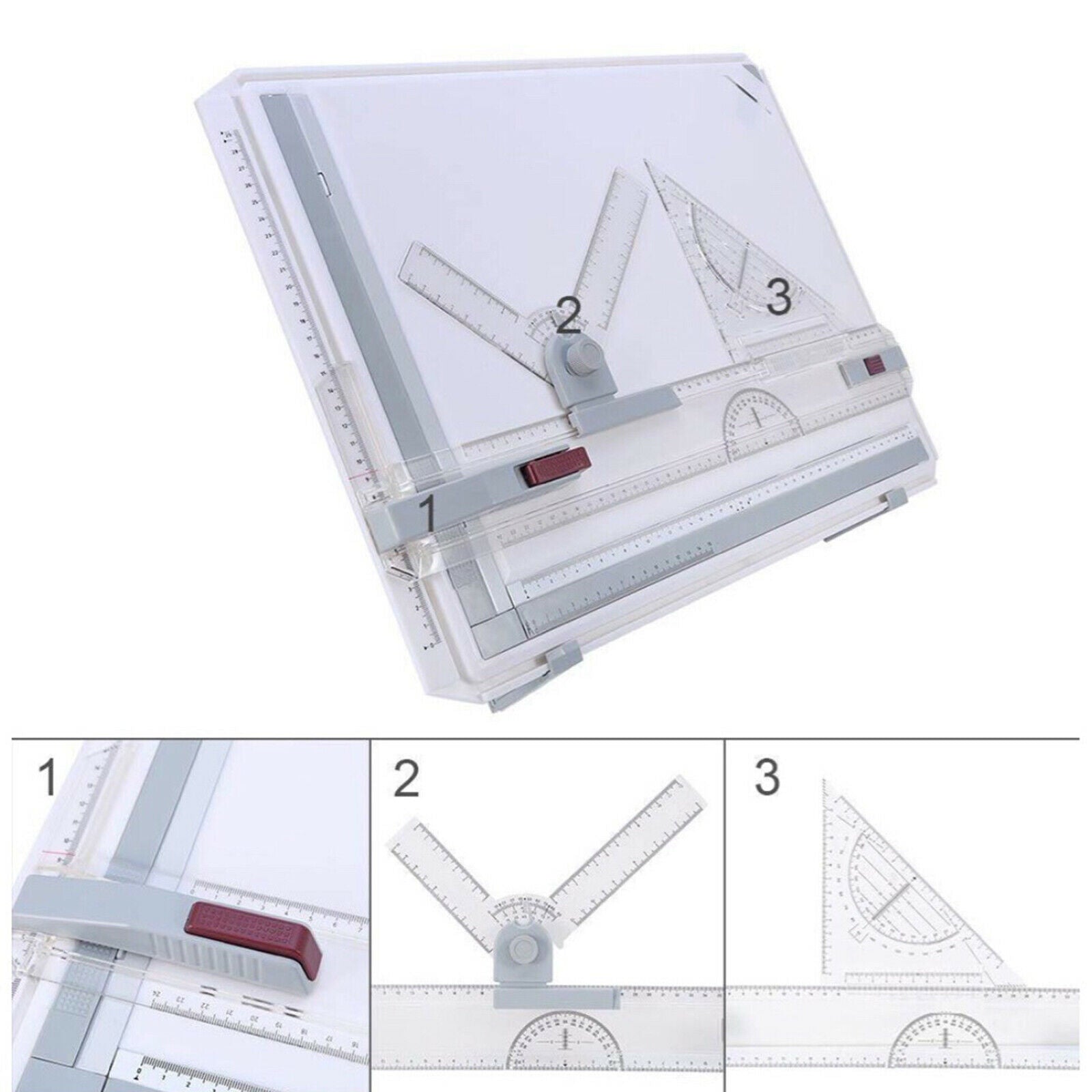 57x37cm Drawing Board Portable Architectural Drafting Table Parallel Motion
