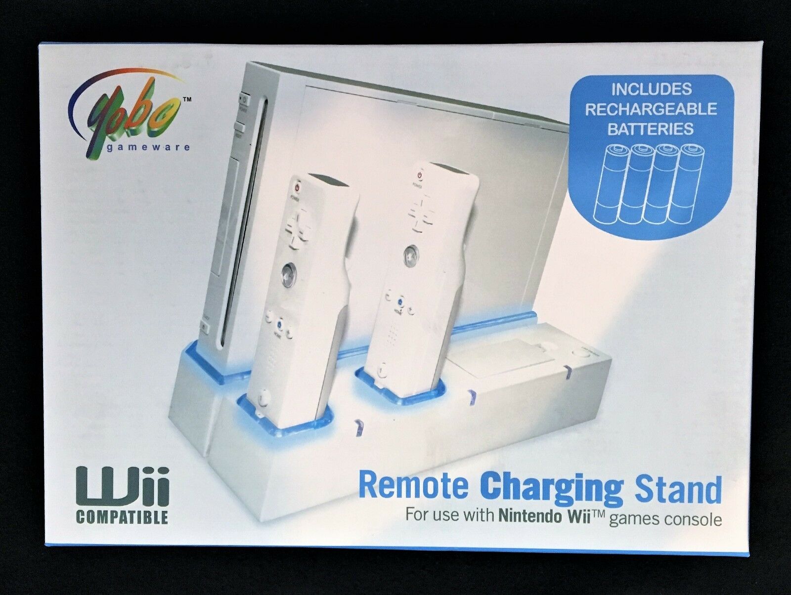 New Remote Charging Stand w/ Rechargeable Batteries (Nintendo Wii)