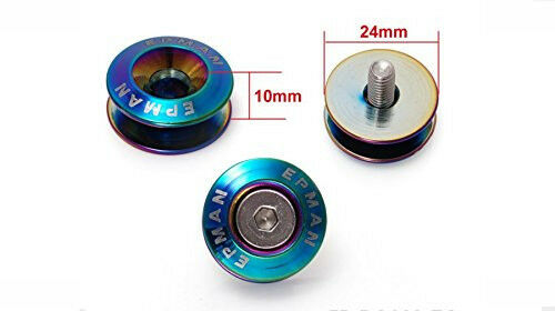 Neo Chrome Quick Release Car Bumper Fender Trunk Hatch Lid Aluminum Fastener Kit