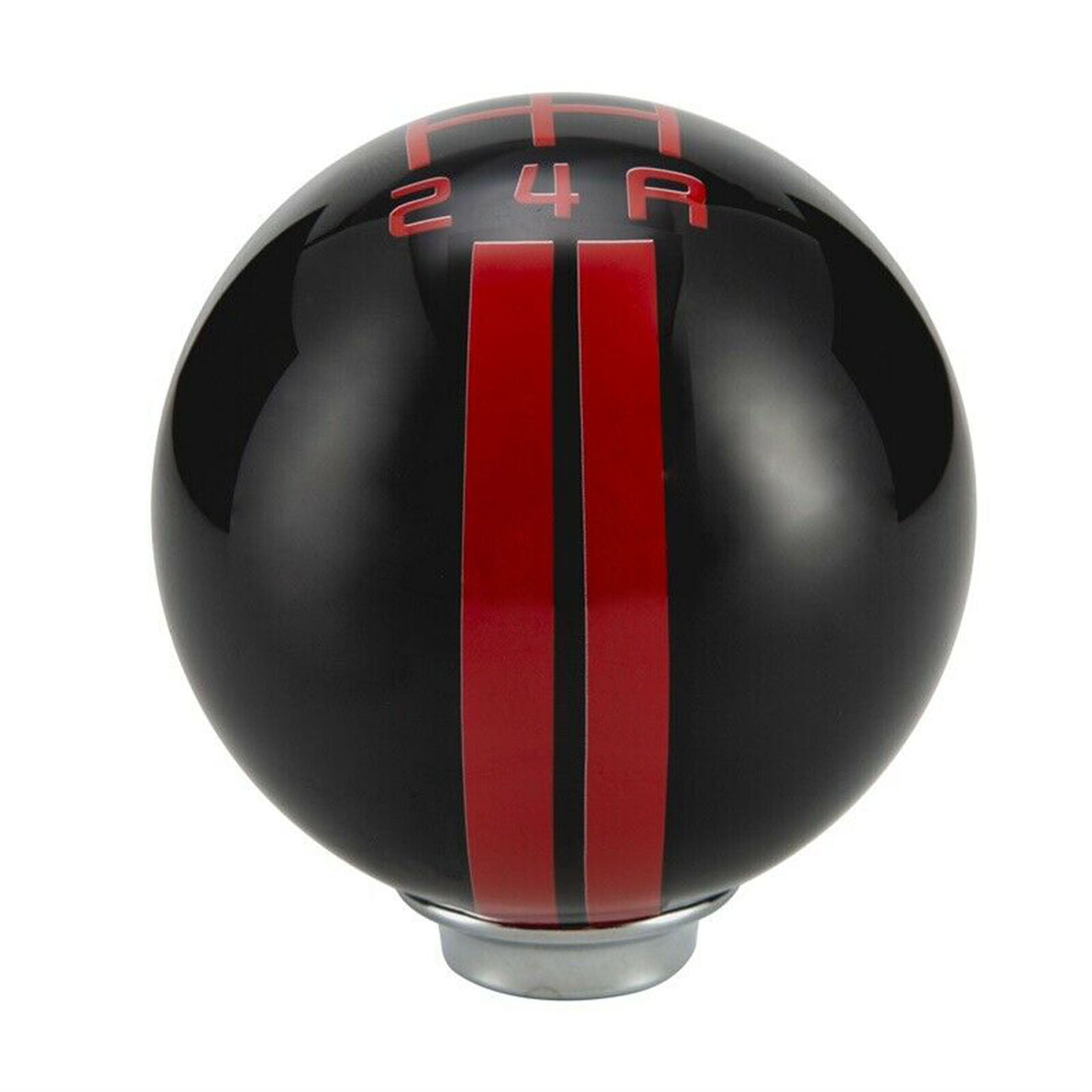 1x Black Red Ball Round 5 Speed Manual Shift Knob Gear Shifter for Ford Mustang