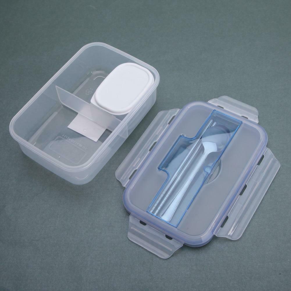Outdoor Portable Microwave Lunch Box with Soup Bowl Chopsticks Spoon Food @