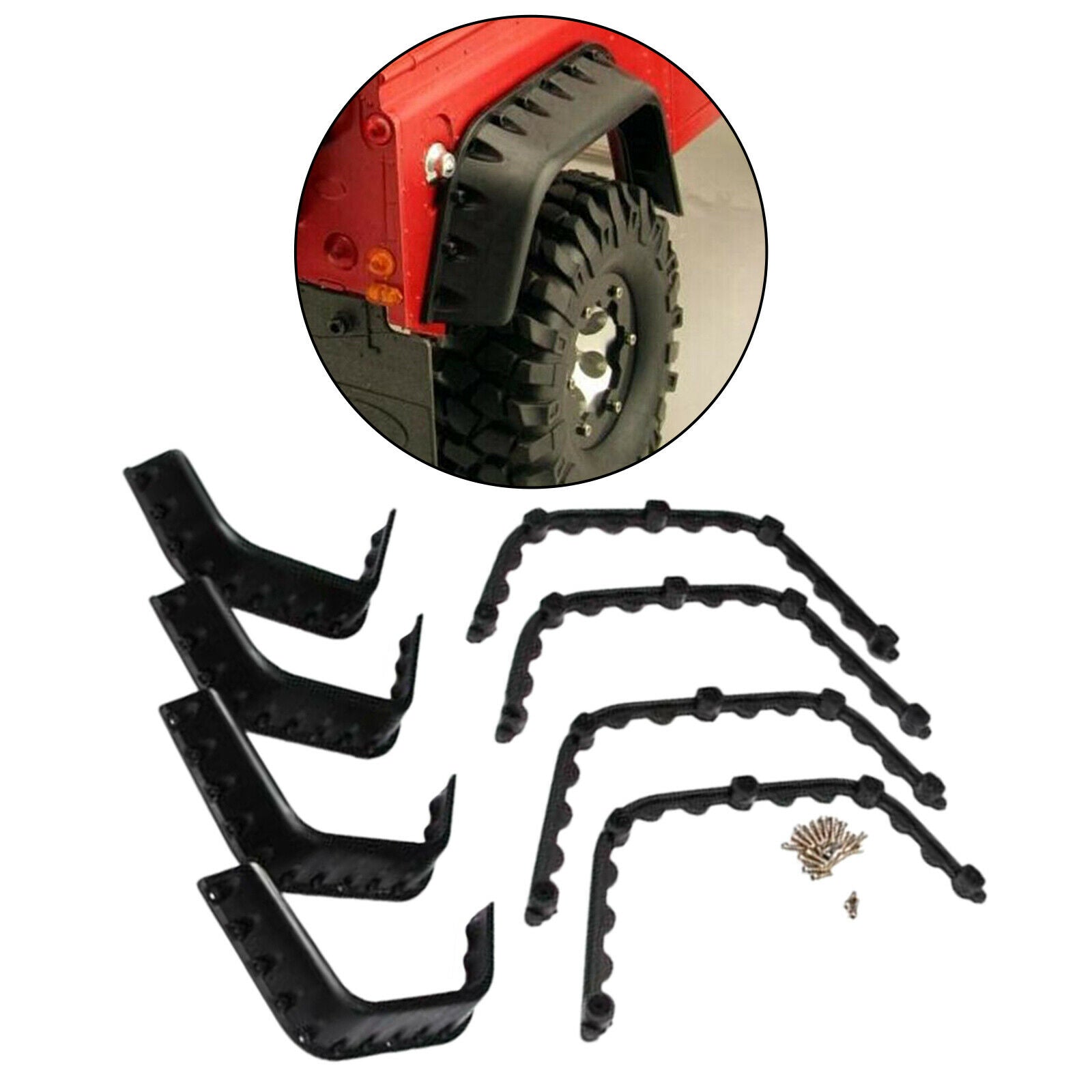 1/10 RC Car  Flares Replacements Parts Spare Parts Black