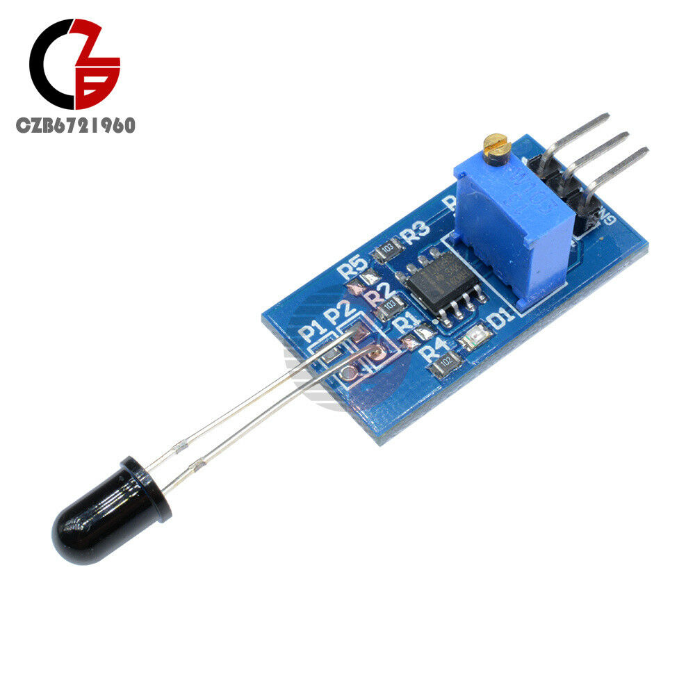 3.3/5V 760-1100nm LM393 Flame Sensor Module Temperature Sensor Board for Arduino