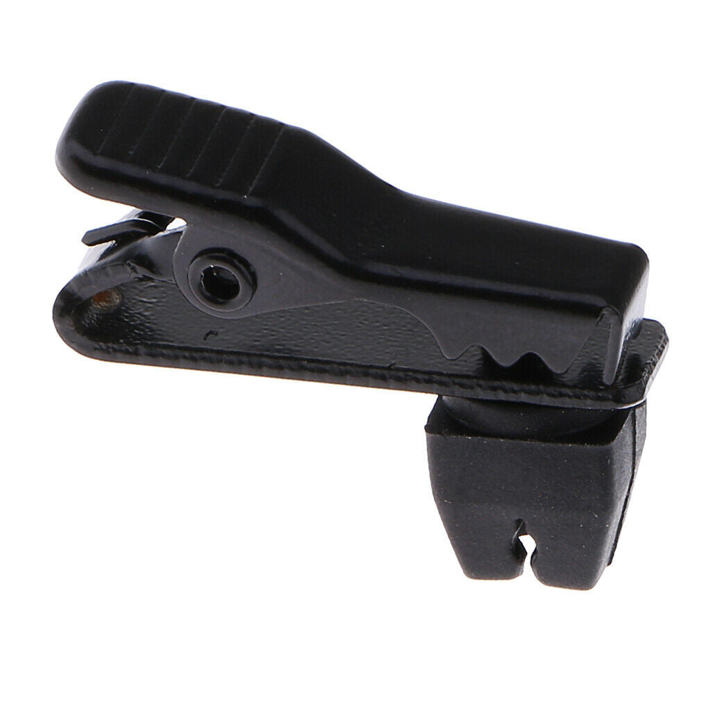 Metal Replacement Microphone Lapel Tie Clip for Lavalier Mic 5mm Black