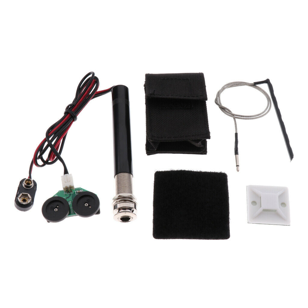 2 Set Active Endpin Preamp Piezo Transducer for Acoustic Guitar Ukulele Part