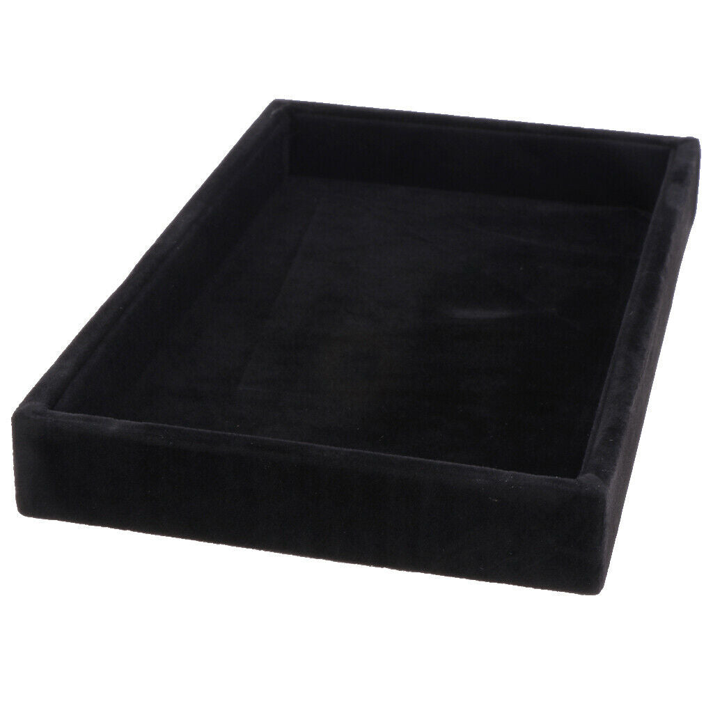 Necklace Bracelet Display Tray Case Organizer for Jewelry Display - Grey - Black