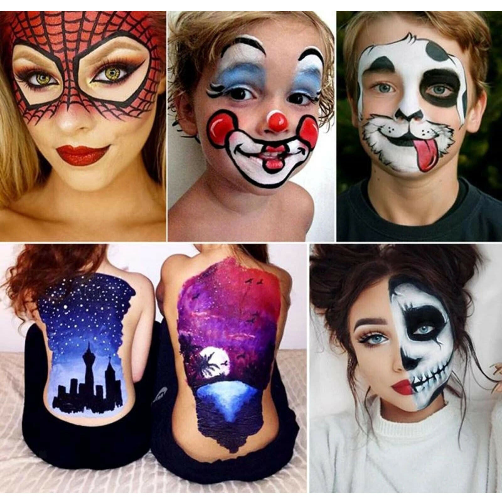 7x UV Face And Body Paint Beauty Glow Makeup Tool Halloween Stage Costume