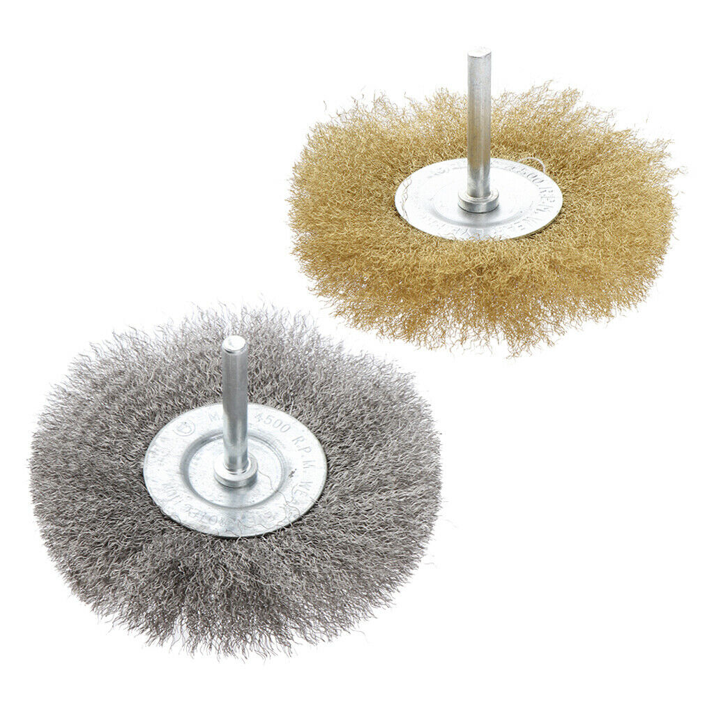 2Pcs Wire Wheel Brush For Metal Derusting Wood Grinding Polishing Excellent for