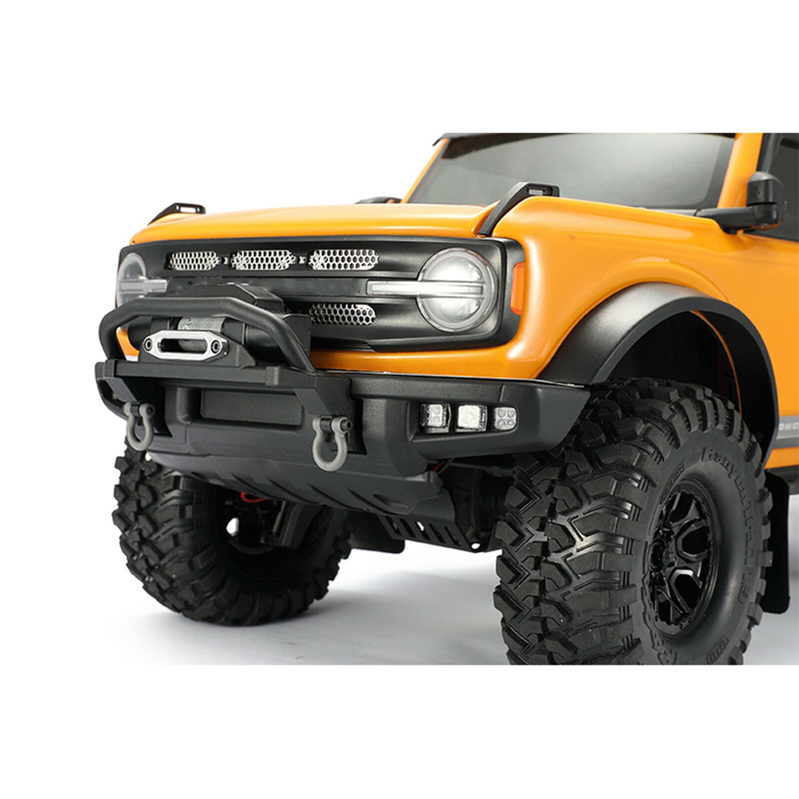 RC Front Bumper Lights Built-in Spotlights Bronco 1/10 Car Hobby Spare Parts