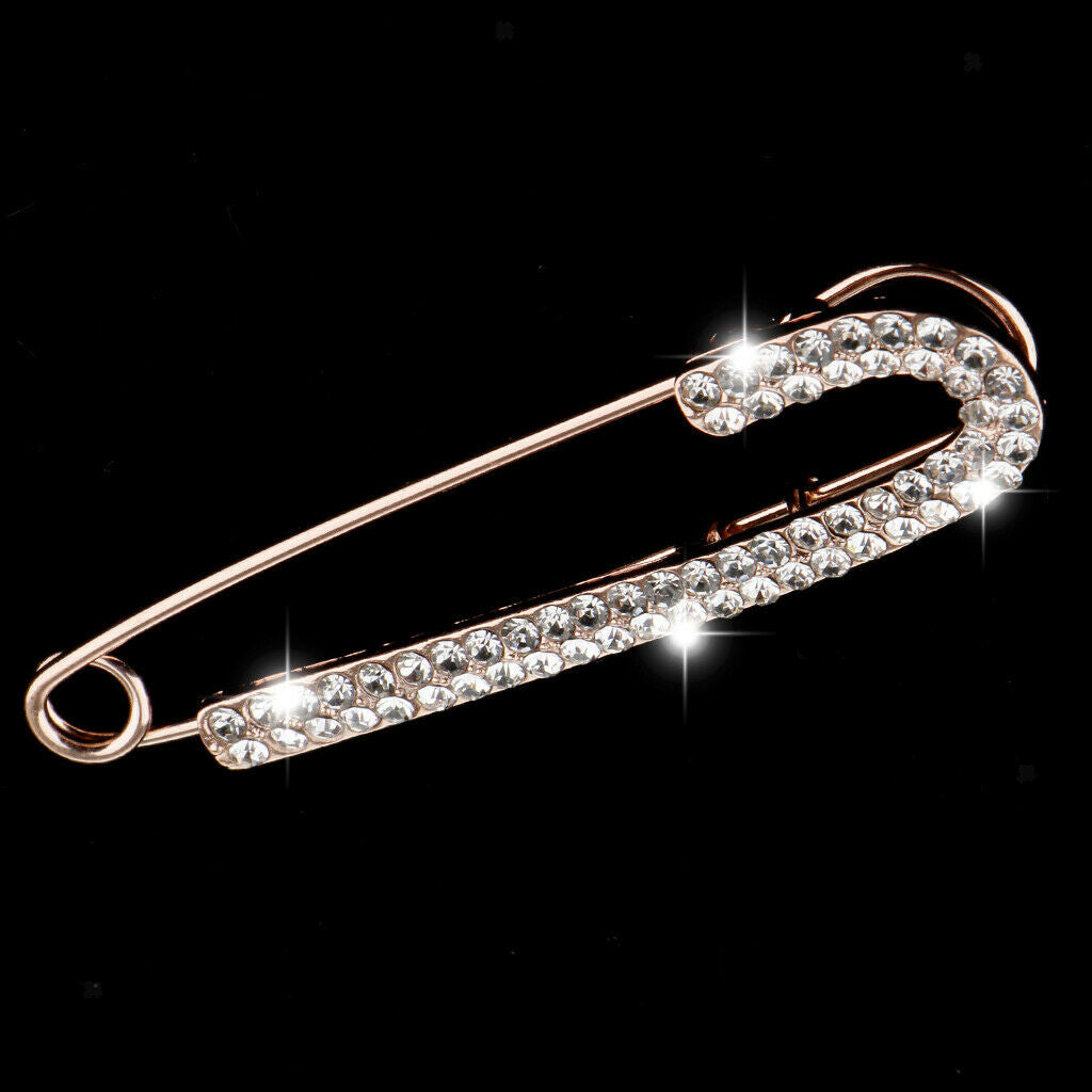 2pcs Crystal Breastpin Rhinestones Broochpin Cardigan Sweater Hat Scarf Pin