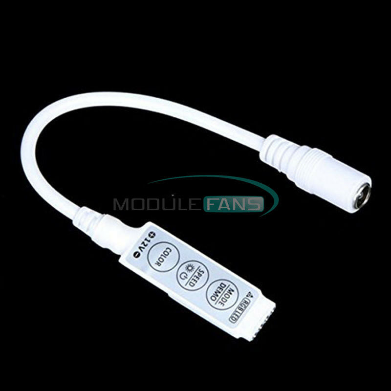3 keys Admirable 1X 12V Mini controller Dimmer connector 3528 5050 RGB LED