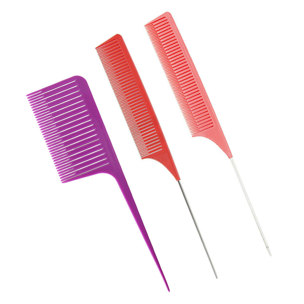 3 Weave Highlighting Foiling Hair Comb Hairdressing Salon Dyeing Hair Brush Tool