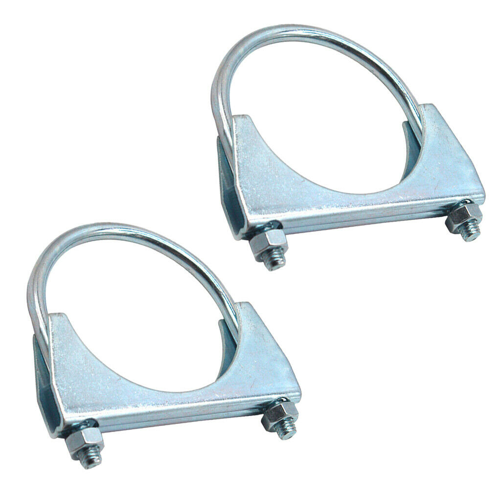2pcs 304 Stainless Steel Saddle U- Exhaust Muffler Clamp - 3 Inch