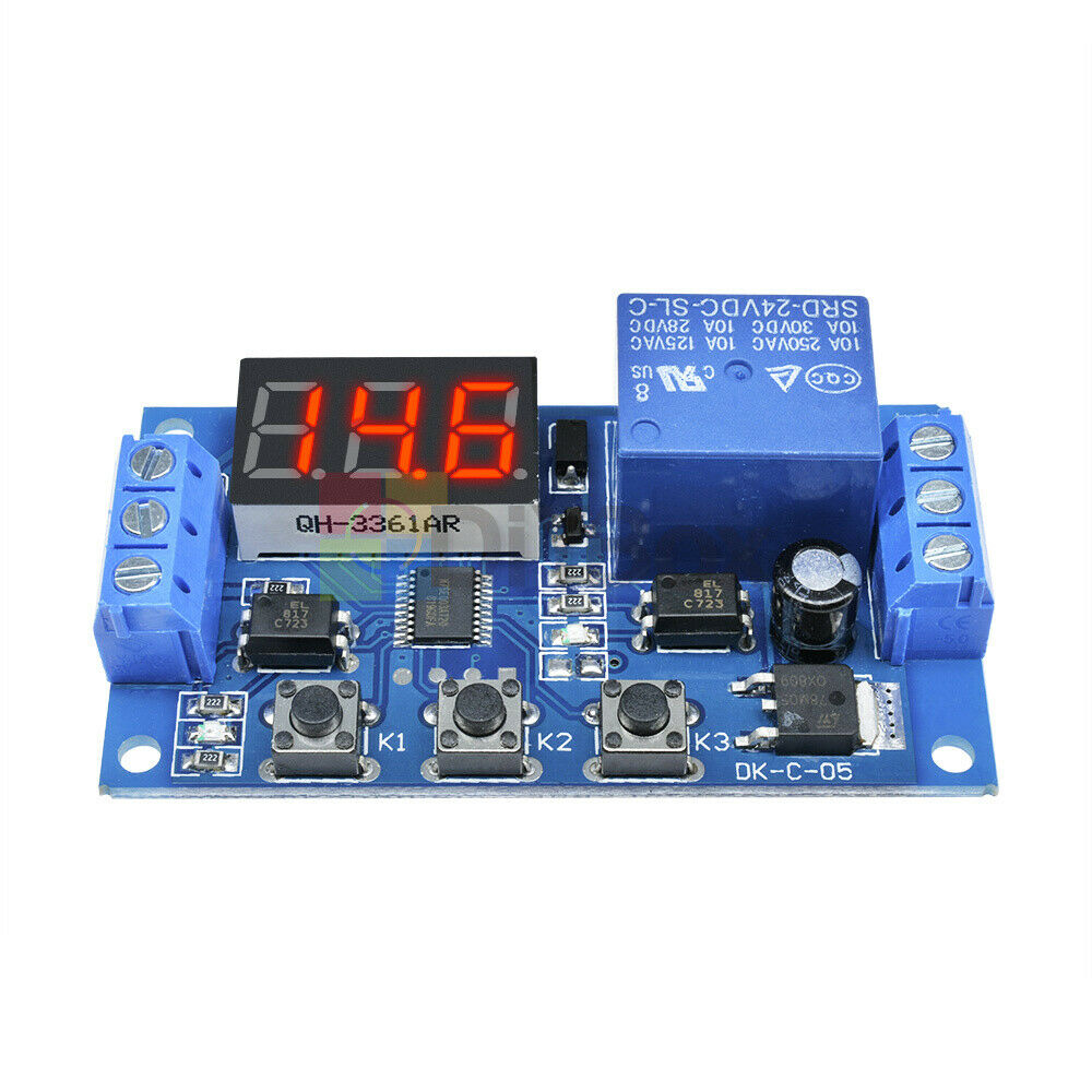 Digital LED Trigger Delay Time Cycle Timer Control Switch Relay Module 24V