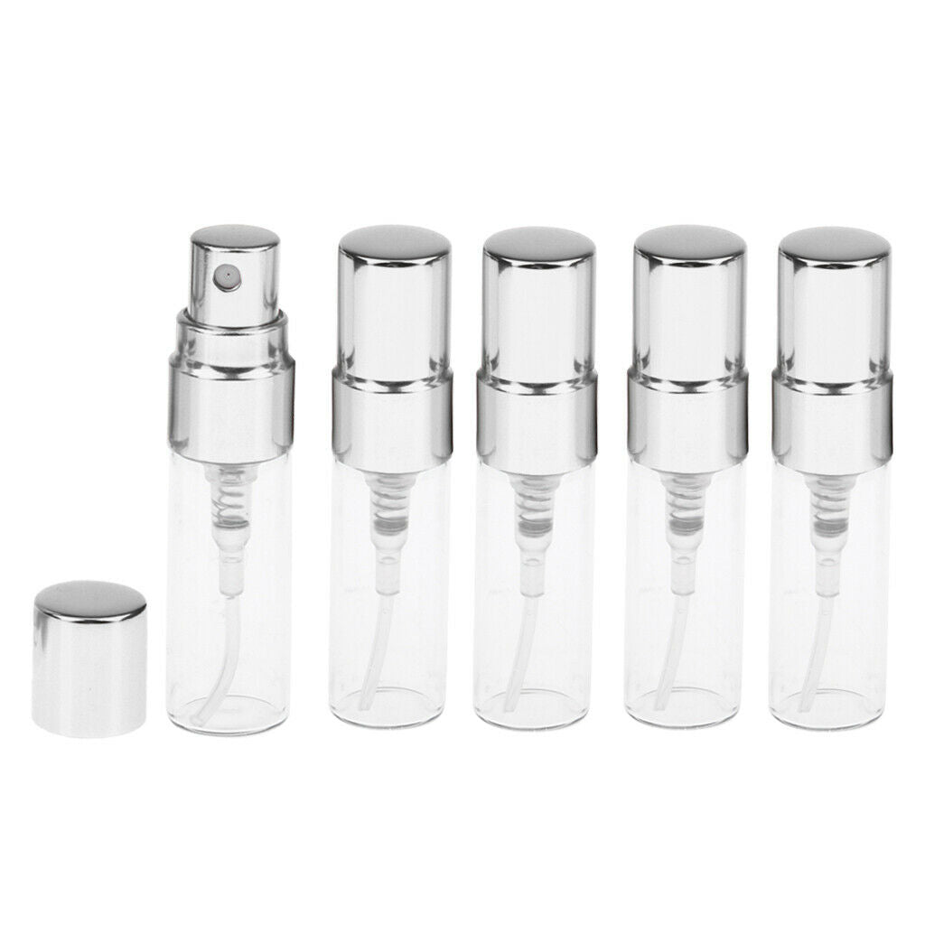 15x Mini Empty Perfume Aftershave Spray Bottles Travel Fine Mist Sprayer 3ml