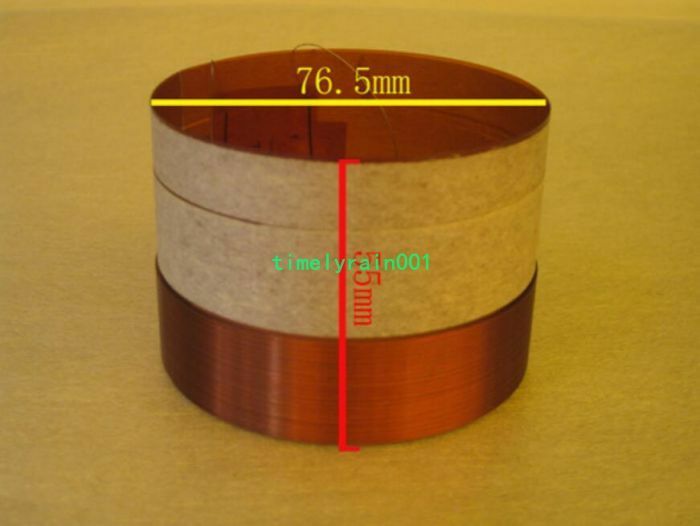 2pcs 76.5mm 8ohm 8Ω KSV speaker bass voice coil kabitong skeleton Round wire