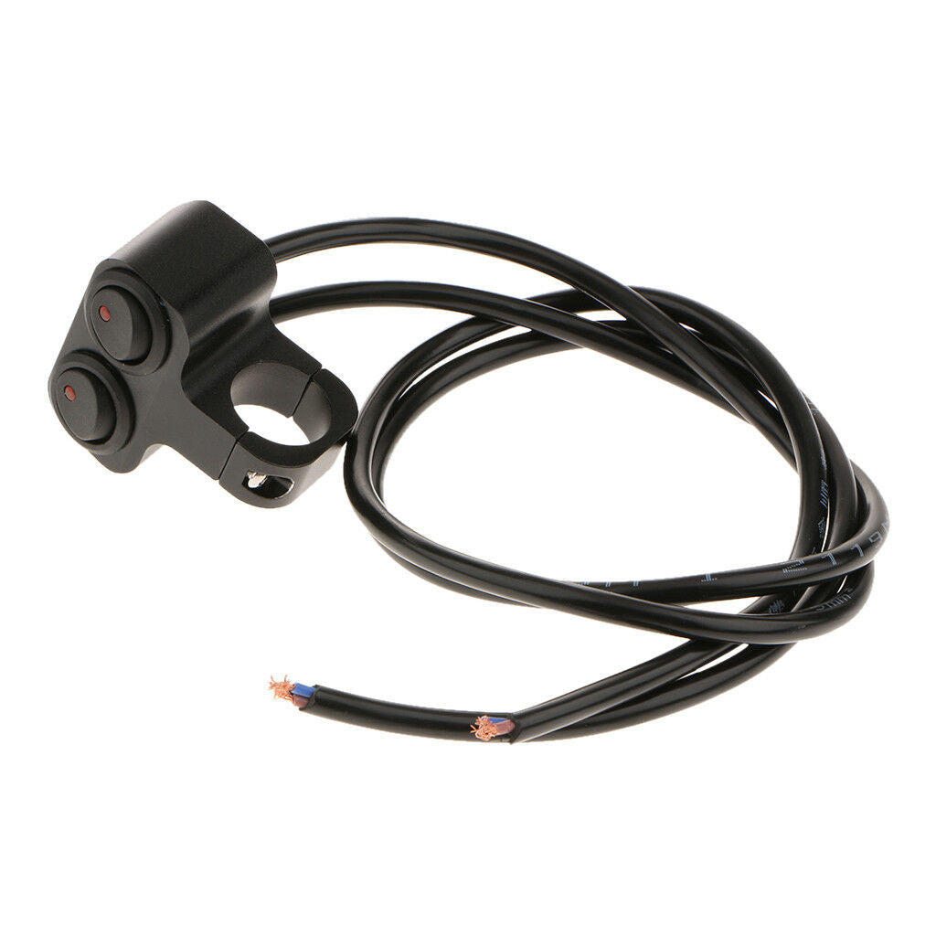 25mm Motorbike Handlebar Headlight Fog Spot Light Dual On Off Control Switch