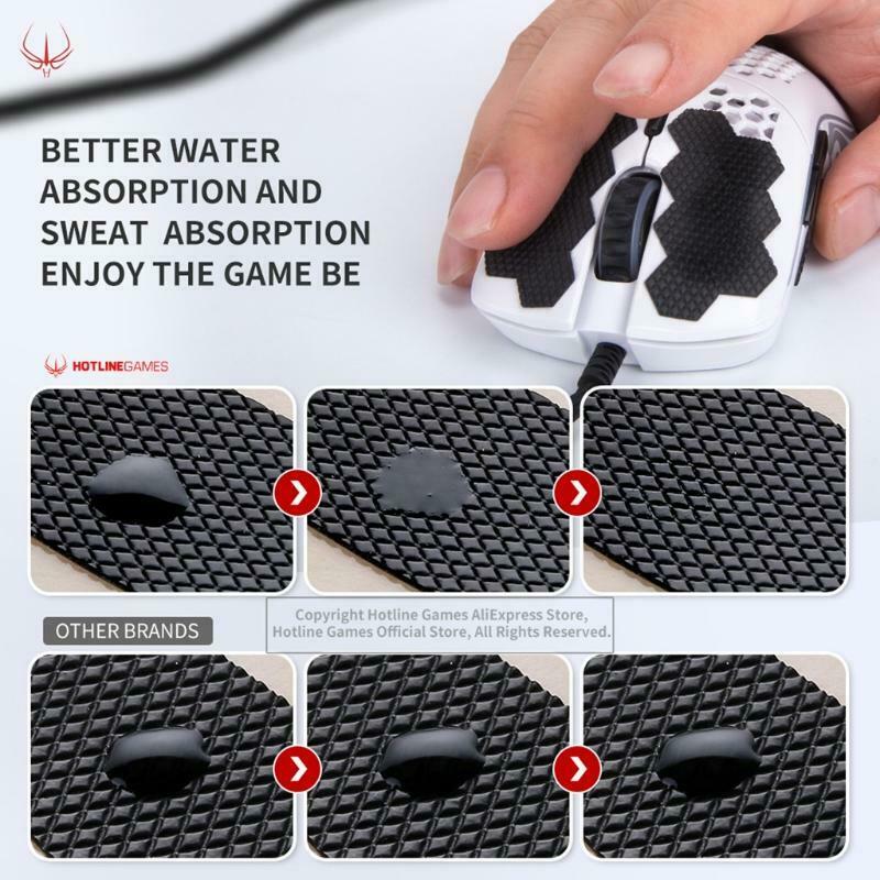 Hotline Games Mouse Sweat Resistant Tape Pads Mouse Side Anti-Slip Stickers